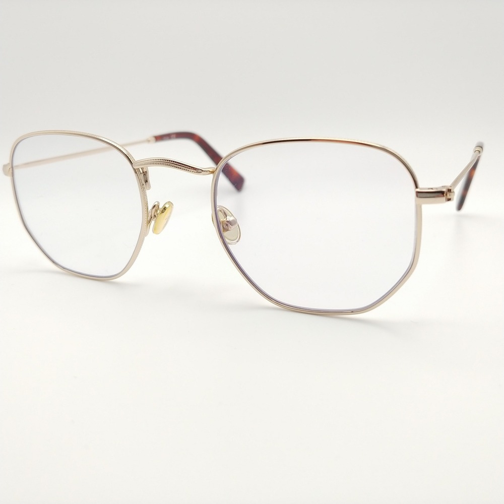 TIJN Eyeglasses Unisex 51-21-145 Gold Tortoise Geometric Frames 906 T05 C1